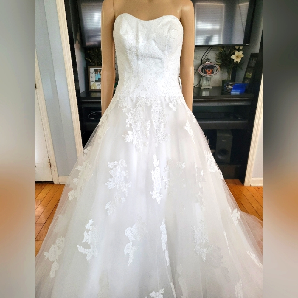 White DaVinci Dress Size 6 Style #50236